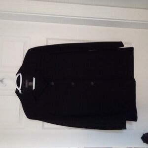 Banana Republic Women's Black Button Front Hip Length Jacket